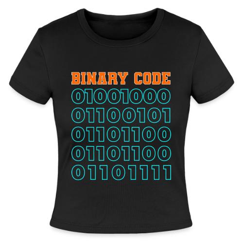 Say Hello in Binary code - Slim Fit Rib Women's T-Shirt