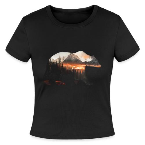 Canada Bear: fiery tones - Slim Fit Rib Women's T-Shirt