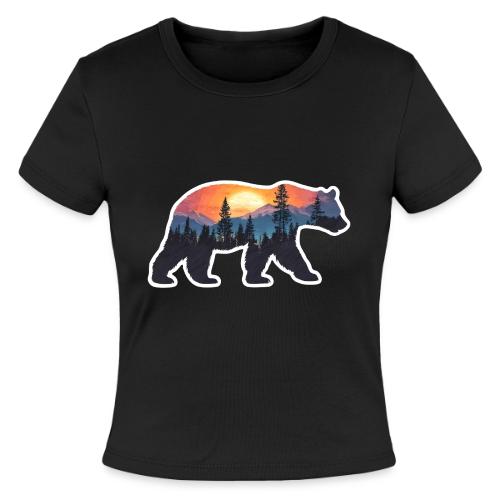 Mountain Spirit Bear - Slim Fit Rib Women's T-Shirt