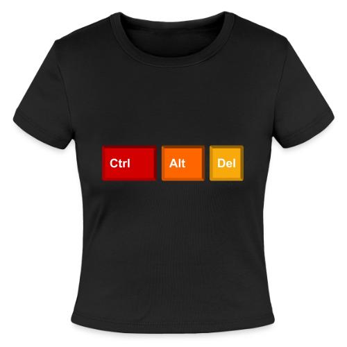 CTRL + ALT + DEL - Slim Fit Rib Women's T-Shirt