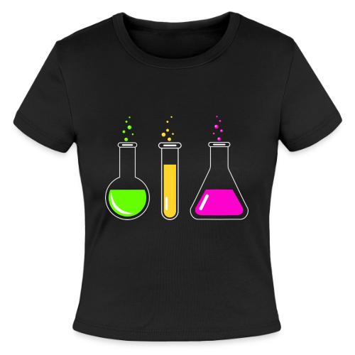 Colorful Chemistry - Slim Fit Rib Women's T-Shirt