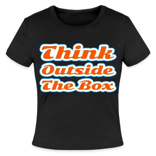 Think Outside the Box — Creative Mindset Script - Slim Fit Rib Women's T-Shirt