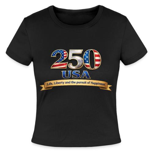 250 USA Liberty Banner - Slim Fit Rib Women's T-Shirt