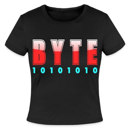 BYTE Binary Code Design - Slim Fit Rib Women's T-Shirt