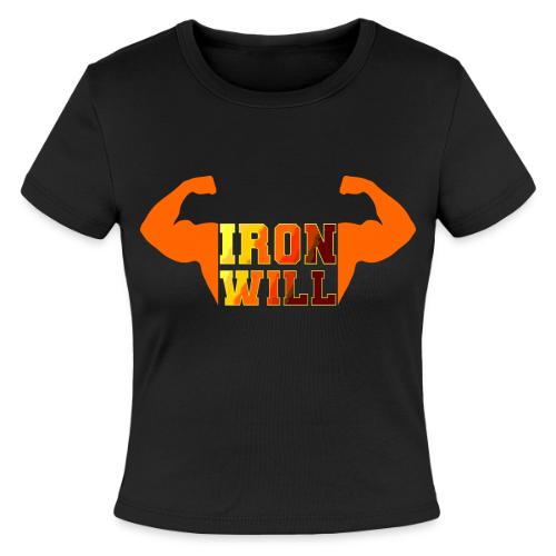 Bodybuilding: Iron Will Power - Slim Fit Rib Women's T-Shirt