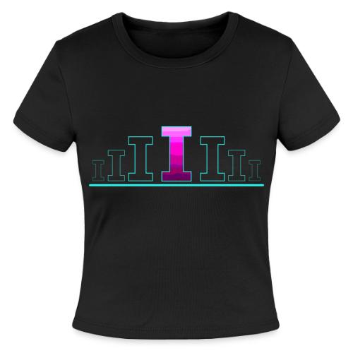 Letter I – Capital Varsity Alphabet Monogram - Slim Fit Rib Women's T-Shirt