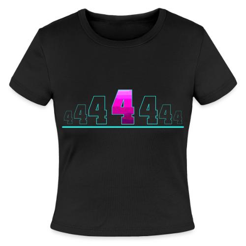 Number 4 in Magenta: Varsity Font - Slim Fit Rib Women's T-Shirt