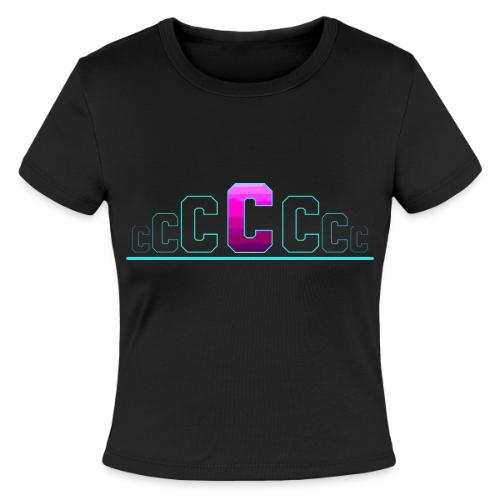 Letter C – Capital Varsity Alphabet Monogram - Slim Fit Rib Women's T-Shirt