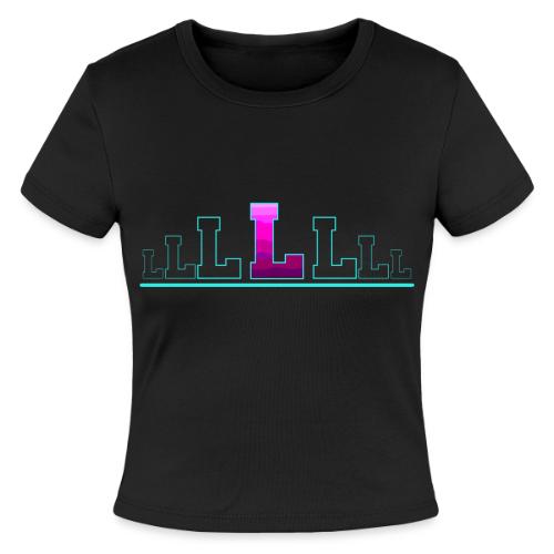 Letter L – Capital Varsity Alphabet Monogram - Slim Fit Rib Women's T-Shirt