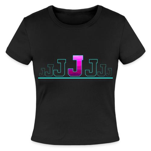 Letter J – Capital Varsity Alphabet Monogram - Slim Fit Rib Women's T-Shirt