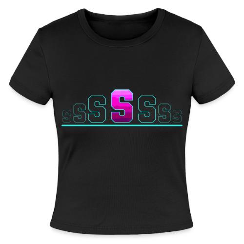 Letter S – Capital Varsity Alphabet Monogram - Slim Fit Rib Women's T-Shirt