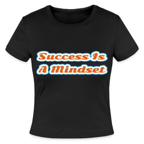 Success Is a Mindset — Motivational Glow Script - Slim Fit Rib Women's T-Shirt