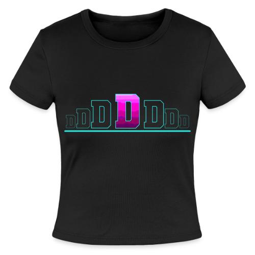 Letter D – Capital Varsity Alphabet Monogram - Slim Fit Rib Women's T-Shirt