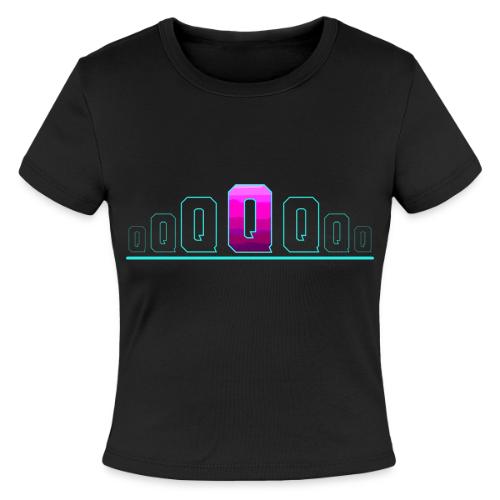 Letter Q – Capital Varsity Alphabet Monogram - Slim Fit Rib Women's T-Shirt
