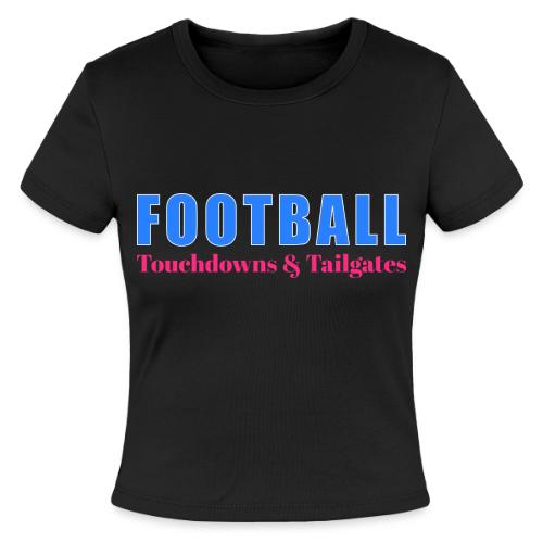 Football Touchdowns & Tailgates Design - Slim Fit Rib Women's T-Shirt