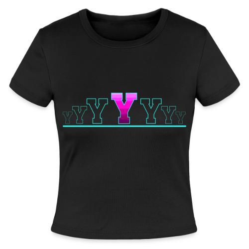 Letter Y – Capital Varsity Alphabet Monogram - Slim Fit Rib Women's T-Shirt