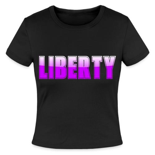 Liberty Typography Graphic Design - Slim Fit Rib Women's T-Shirt