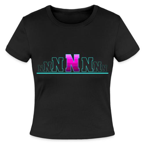 Letter N – Capital Varsity Alphabet Monogram - Slim Fit Rib Women's T-Shirt