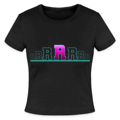 Letter R – Capital Varsity Alphabet Monogram - Slim Fit Rib Women's T-Shirt