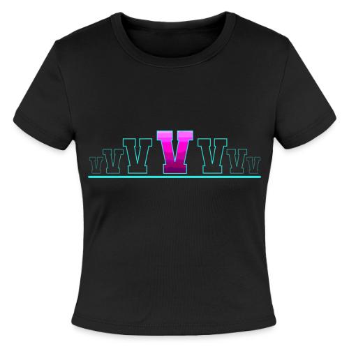 Letter V – Capital Varsity Alphabet Monogram - Slim Fit Rib Women's T-Shirt