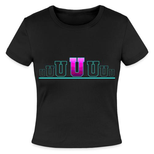 Letter U – Capital Varsity Alphabet Monogram - Slim Fit Rib Women's T-Shirt