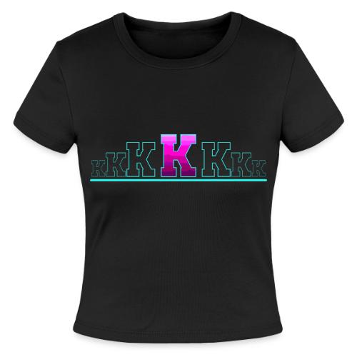 Letter K – Capital Varsity Alphabet Monogram - Slim Fit Rib Women's T-Shirt