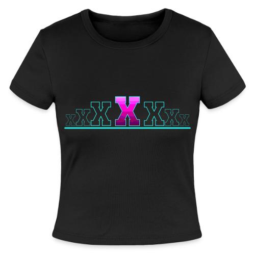 Letter X – Capital Varsity Alphabet Monogram - Slim Fit Rib Women's T-Shirt