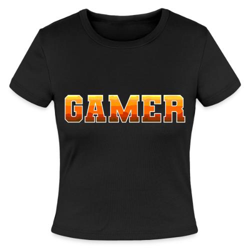 Gamer Varsity Gradient Design for Apparel - Slim Fit Rib Women's T-Shirt