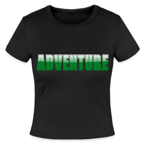 Adventure Typography Design for Apparel - Slim Fit Rib Women's T-Shirt
