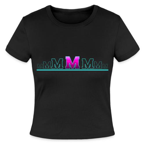 Letter M – Capital Varsity Alphabet Monogram - Slim Fit Rib Women's T-Shirt