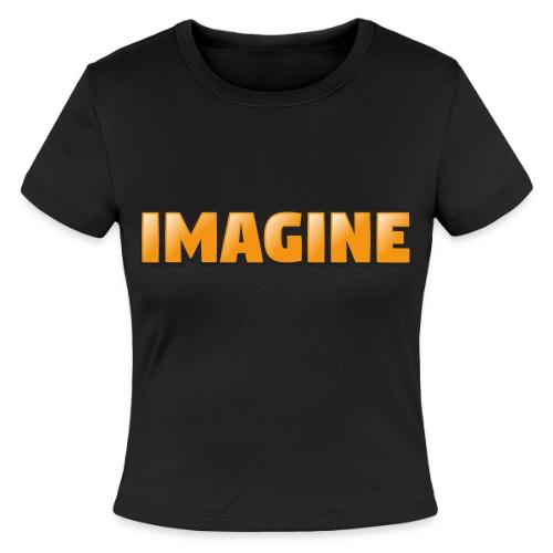 Imagine Word Art – Creative Gradient Design - Slim Fit Rib Women's T-Shirt