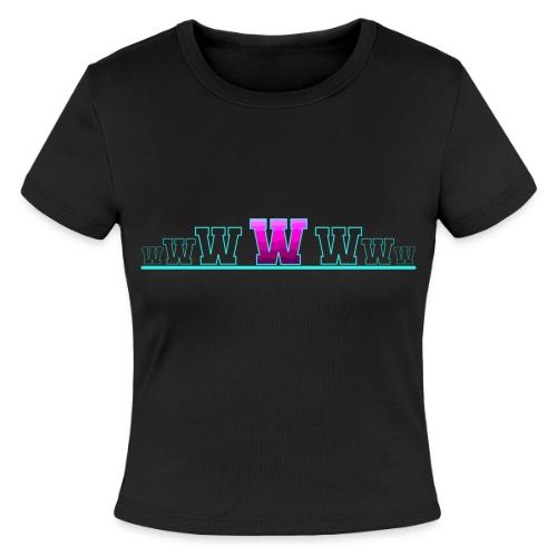 Letter W – Capital Varsity Alphabet Monogram - Slim Fit Rib Women's T-Shirt