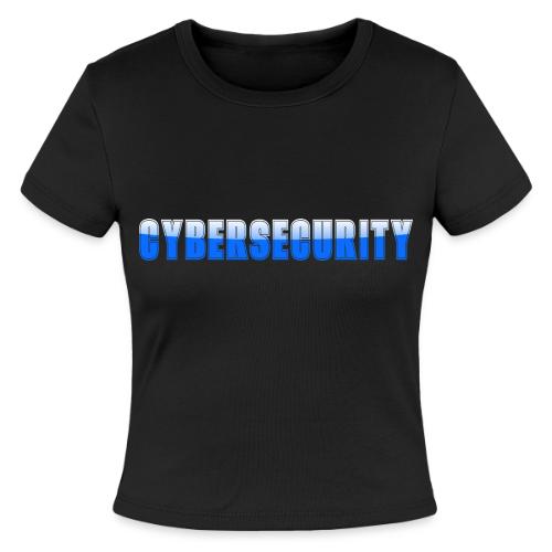 Cybersecurity Word Art Design - Slim Fit Rib Women's T-Shirt