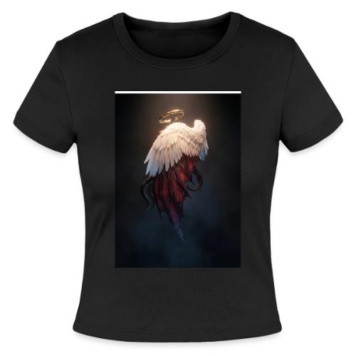Angel vs Demon Wings Dark Aesthetic Gothic T-Shirt - Slim Fit Rib Women's T-Shirt