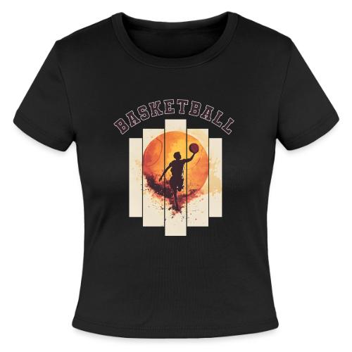 Basketball again and again - Slim Fit Rib Women's T-Shirt