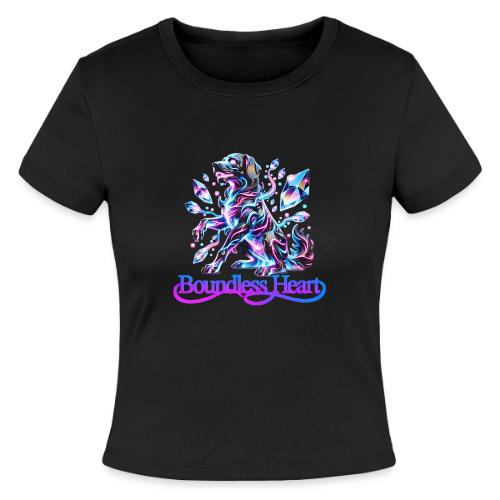 Boundless Heart Neon Galaxy Dog Shirt - Slim Fit Rib Women's T-Shirt