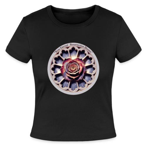 Easter Rose Resurrection T Shirt, Spring Gift - Slim Fit Rib Women's T-Shirt