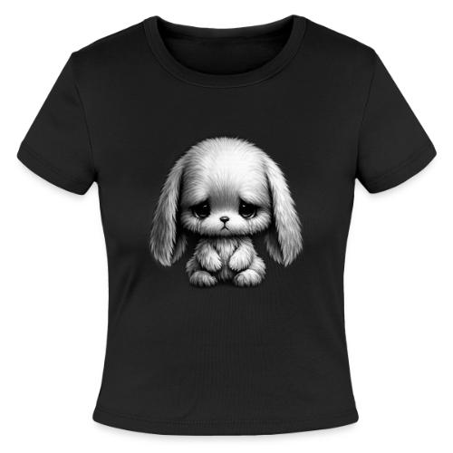 Sad Puppy Meme with Puppy Standing - Slim Fit Rib Women's T-Shirt
