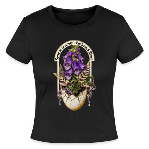 Spring Serenity Foxglove Tee, Easter Gift for wife - Slim Fit Rib Women's T-Shirt