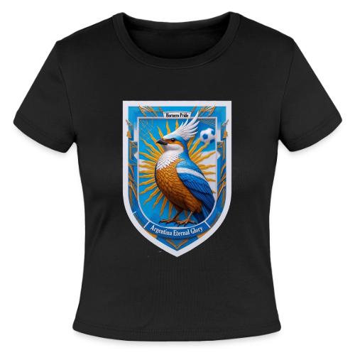 Argentina Hornero Pride T Shirt, Football Gift - Slim Fit Rib Women's T-Shirt