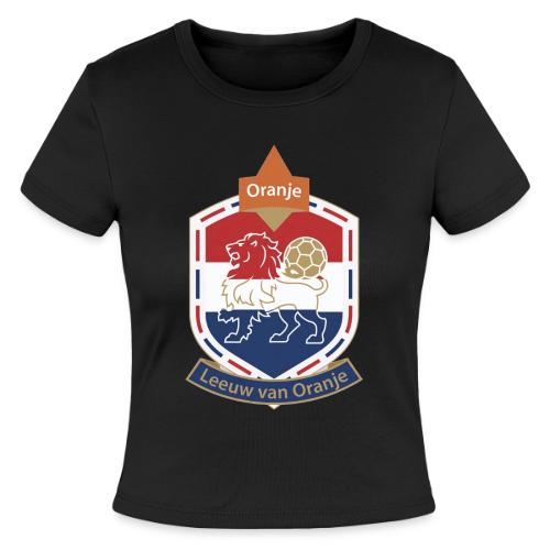Netherlands Lion Crest T-Shirt, Dutch Badge Gift - Slim Fit Rib Women's T-Shirt