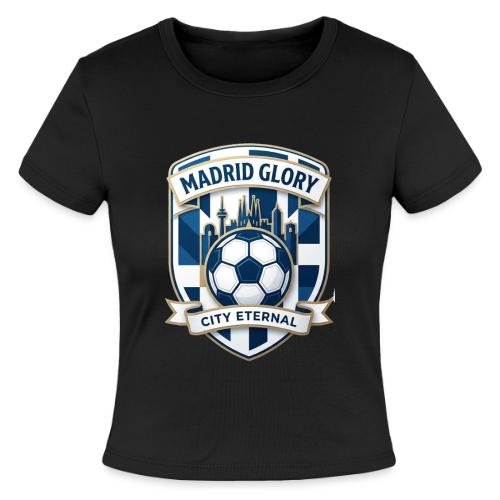 Madrid Skyline Glory T Shirt, Madrid Fan Gift - Slim Fit Rib Women's T-Shirt