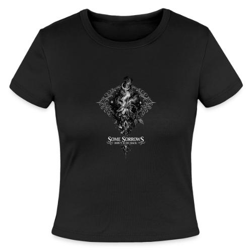 Wilted Rose Turning | Some sorrows don't echo back - Slim Fit Rib Women's T-Shirt
