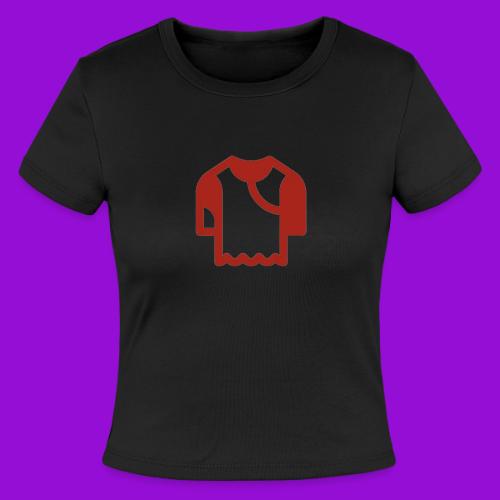 Logo outline - Slim Fit Rib Women's T-Shirt