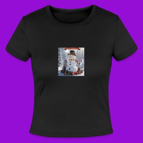 Merry Christmas - Slim Fit Rib Women's T-Shirt