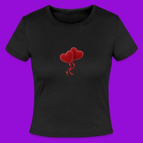 Two hearts together - Slim Fit Rib Women's T-Shirt