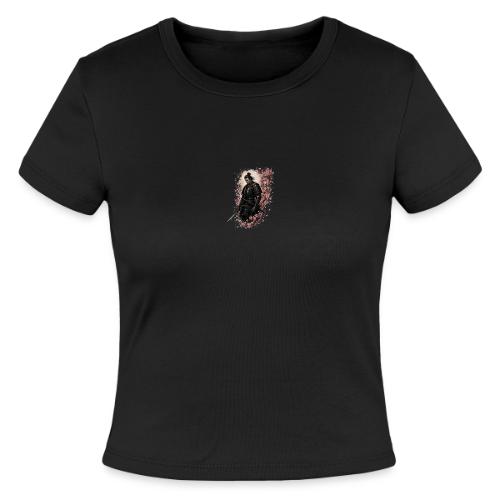 Samurai cherry blossoms - Slim Fit Rib Women's T-Shirt