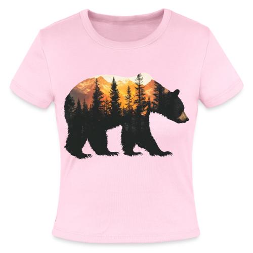 Bear: Sunset Guardian - Slim Fit Rib Women's T-Shirt