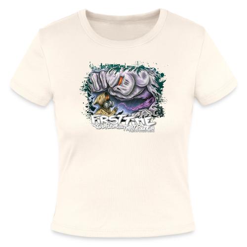 first time you pushed that button - Slim Fit Rib Women's T-Shirt