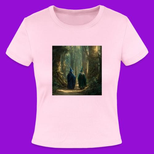 Wizards Walk - Slim Fit Rib Women's T-Shirt